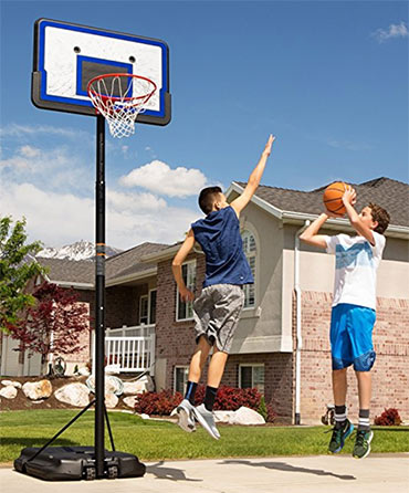 lifetime 1221 pro court height adjustable portable basketball system