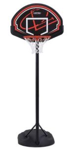 indoor basketball hoop and ball 