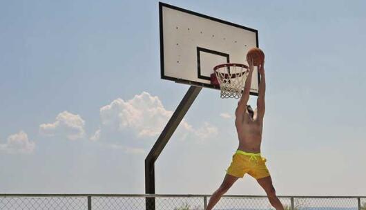 stabilize basketball hoops