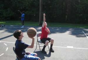 play basketball with seated shooting