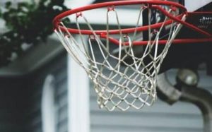 polyester net on basketball hoop